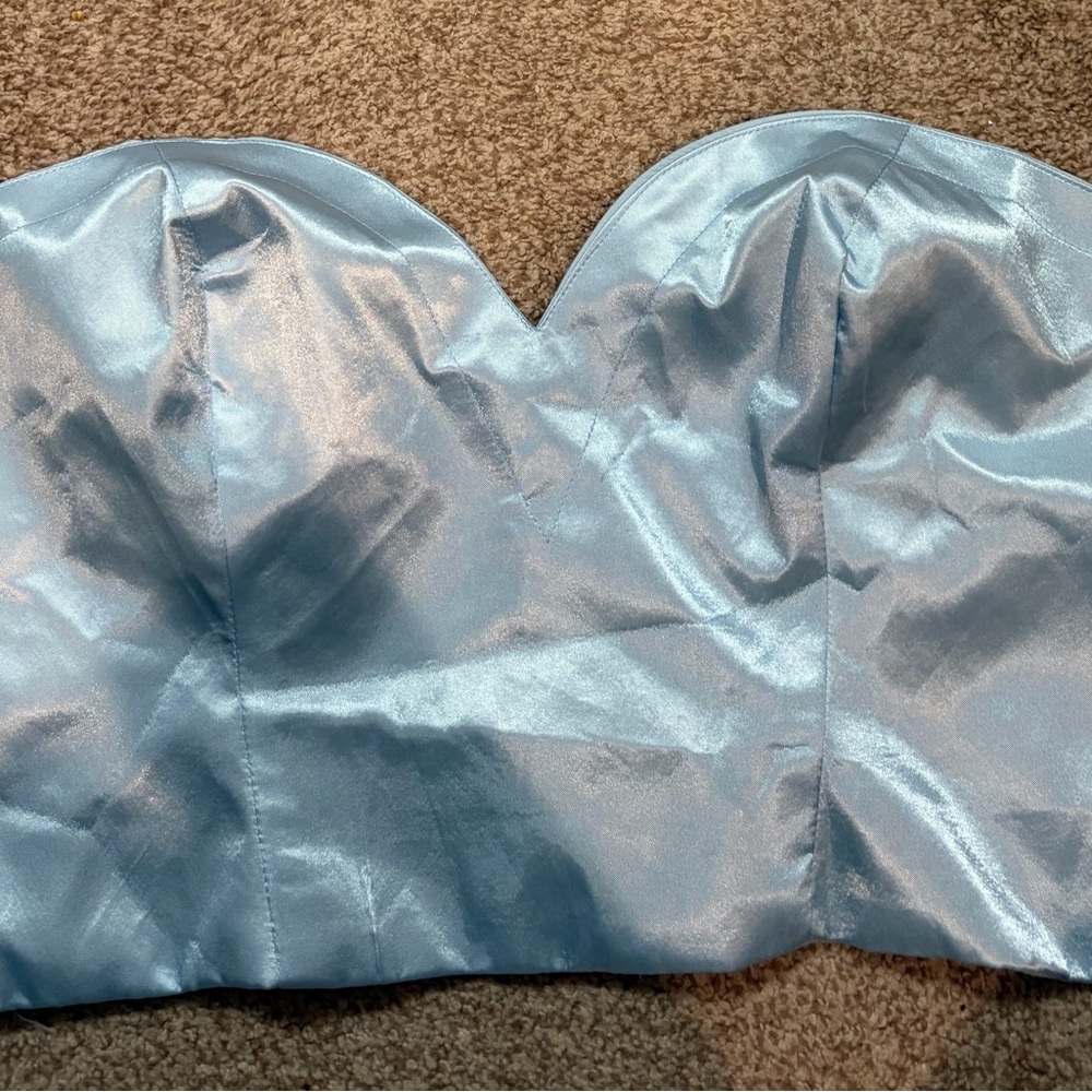 Clarisse Light Blue Layered Tulle Skirt - Picture 8 of 9